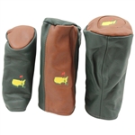 Augusta National GC Masters Exclusive Green Leather MacKenzie Golf Bag w/Headcovers, Pouch & Rain Cover