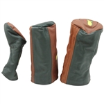 Augusta National GC Masters Exclusive Green Leather MacKenzie Golf Bag w/Headcovers, Pouch & Rain Cover