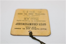 1926 The Open at Royal Lytham Ticket - Bobby Jones' First Open Win - Only One Known
