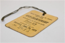1926 The Open at Royal Lytham Ticket - Bobby Jones' First Open Win - Only One Known