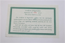 2009 Masters Tournament Ltd Ed CNC Milled Putter #76/500 in Original Box w/Headcover & COA