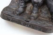 c.1975 Cast Iron Golf '7th Annual Open House' Door Stop 