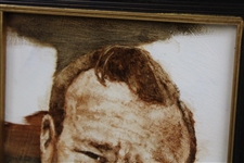 Original Arnold Palmer Oil on Panel Painting Portrait by Artist Robert Fletcher w/COA - Framed
