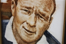 Original Arnold Palmer Oil on Panel Painting Portrait by Artist Robert Fletcher w/COA - Framed