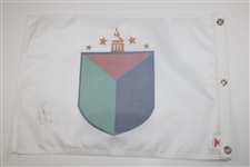 LPGA Founder Marlene Bauer Hagge Signed World Golf Hall of Fame Flag JSA ALOA