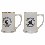 Two (2) 1974 Member-Guest Tournament 1922 New Albany Country Club NACC Ceramic Beer Mugs