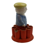 Bramble 'Dunlop Man' Golfer w/Yellow Cap & Lt Blue Jacket w/Red Canisters/Holders