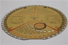 1934 Wilson 'The Rota-Chart' For Gauging Golfers Handicaps - Manufactured by Wilson