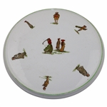 Post Swing Lady Golfer Among Onlookers Ceramic Lid/Dish/Cover