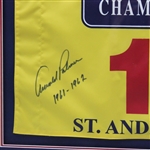 Arnold Palmer Signed 2000 The Open at St. Andrews Flag w/Years Won JSA ALOA