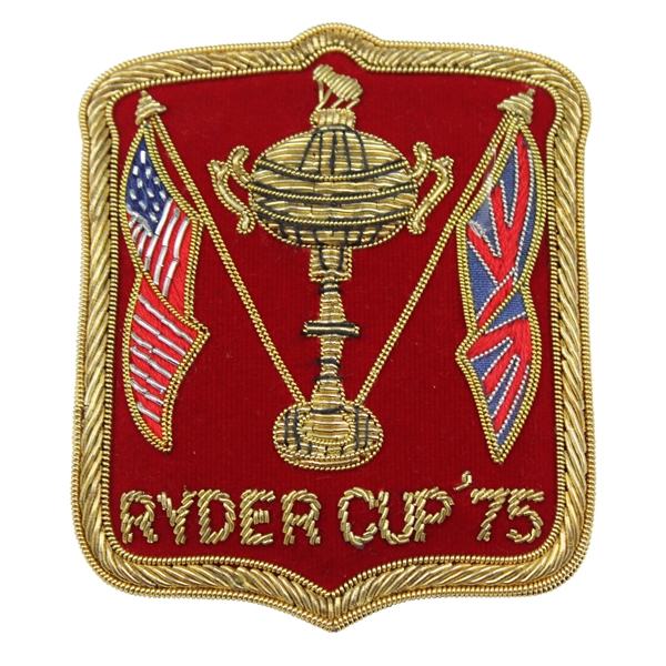 1975 Ryder Cup at Laurel Valley Golf Club Commemorative Bullion Blazer Patch