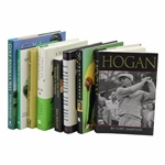 Lot of Eight (8) Signed Golf Books JSA ALOA