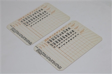 Don January & Johnny Miller Signed Augusta National Par Three Course Scorecards JSA ALOA