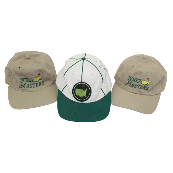 Three (3) Masters Hats Including 2000, 2002 & Green & White Logo