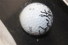 Payne Stewart Signed Personal Used Glove & Golf Ball In Shadow Box JSA ALOA