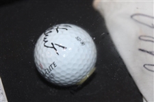 Payne Stewart Signed Personal Used Glove & Golf Ball In Shadow Box JSA ALOA