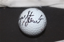 Payne Stewart Signed Personal Used Glove & Golf Ball In Shadow Box JSA ALOA