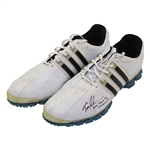 Tom Lehman Signed Worn Adidas Shoes w/Two(2) Signed Golf Balls (2012 Schwab Cup) JSA ALOA