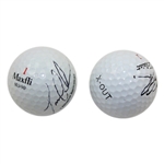 Tom Lehman Signed Worn Adidas Shoes w/Two(2) Signed Golf Balls (2012 Schwab Cup) JSA ALOA