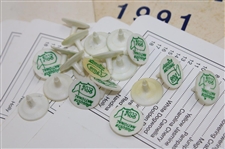 Lot of Augusta National Ball markers, Pencils, Local Rules, Scorecards & Employee Pass