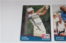 Player, Palmer & Coody Signed 1992 PGA Tour Pro Set Golf Cards JSA ALOA