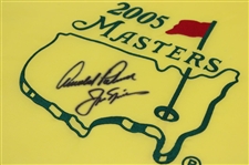 Jack Nicklaus & Arnold Palmer Signed 2005 Masters Tournament Embroidered Flag JSA #Y62190