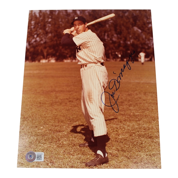 Joe DiMaggio Signed 8x10 Photo BAS #AD6938