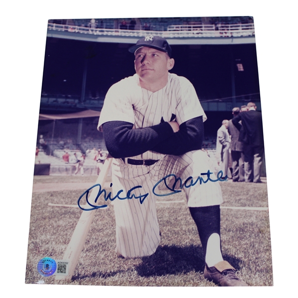 Mickey Mantle Signed 8x10 Photo BAS #AD69392