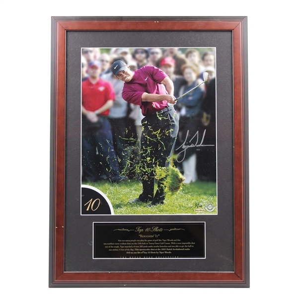 Tiger Woods Signed 2004 UD Ltd Ed Greatest Shot 11x14 Photo #05/100 #BAJ28676
