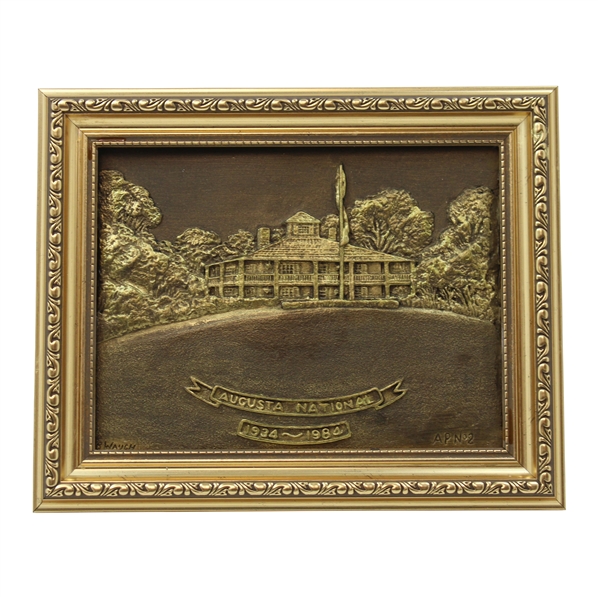 Augusta National Clubhouse LTD ED Bronze Plaque Artist Proof #2/50 by Artist Bill Waugh