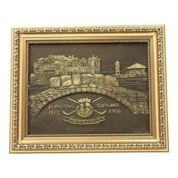 St Andrews Home of Golf Millennium Ed 2/100 Artist Proof Resin Gold Leaf by Bill Waugh