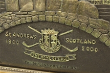 St Andrews 'Home of Golf' Millennium Ed 2/100 Artist Proof Resin Gold Leaf by Bill Waugh