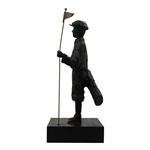 Caddy Boy Holding Clubs w/ Flagstick Bronze Statue Trophy From 1990 Red Run Invitational 