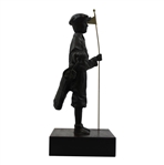 Caddy Boy Holding Clubs w/ Flagstick Bronze Statue Trophy From 1990 Red Run Invitational 
