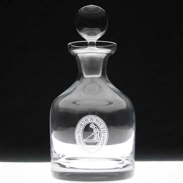 North & South Amateur Championship Sterling Cut Glass Decanter w/Stopper