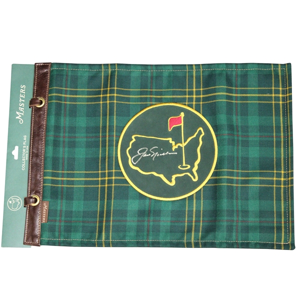 Jack Nicklaus Signed Augusta National GC Ltd Ed Masters Logo Tartan Flag JSA FULL #ZZ20311