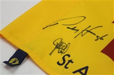 Harrington, Cink, Watson & Others Signed 2010 Open Championship At St. Andrews Flag JSA ALOA