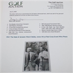1941 The Duke & Sarazen Watch Bobby Jones Hit at Red Cross Event Wire Photo