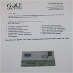 Gene Sarazen Signed 1997 Open Championship At Royal Troon Cachet JSA ALOA