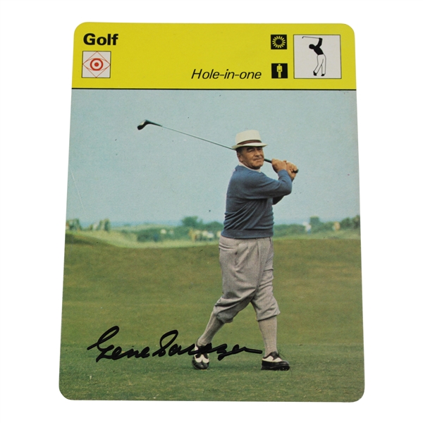 Gene Sarazen Signed 1979 Sportscaster Card JSA ALOA