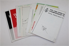 Eleven (11) Open Championship Programs & Pairing Sheets/Pamphlets - 1979-2013