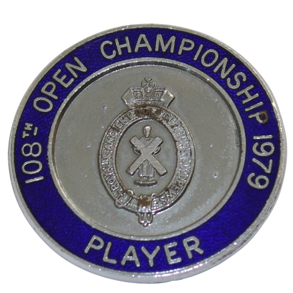 1979 Open Championship at Royal Lytham & St. Annes Contestant Badge - Seve Ballesteros Winner