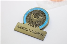 Arnold Palmer Commemorative Coin & 1960 US Open Commemorative Contestant Badge