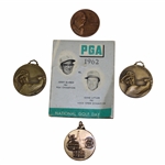Four (4) National Day Golf Medals Including Hogan, Middlecoff, Fleck