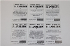 Twelve (12) Bobby Jones 1995 St. Andrews Cards