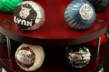 Twenty Three (23) Individually Wrapped Vintage Uk. Golf Balls In Display Case