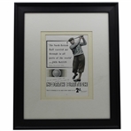 North British Ball Advertisement Page with Post-Swing Jack McLean - Framed