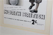 North British Ball Advertisement Page with Post-Swing Jack McLean - Framed
