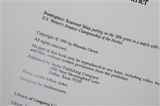 1991 'The Illustrated History of Women's Golf' Book Signed by Author Rhonda Glenn