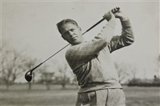 Bobby Jones Inaugural 1934 Masters Tournament Follow-Through Original Wire Photo